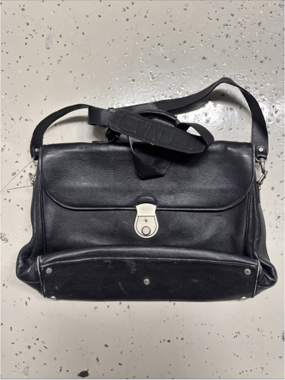 Bally Black Leather Satchel